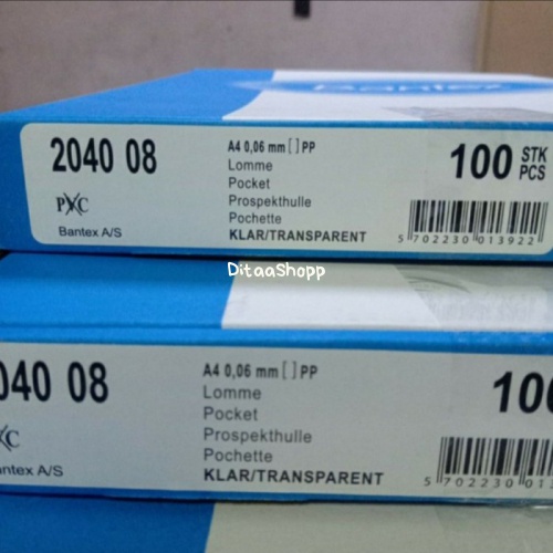 

Plastik Pp Pocket A4 Isi 100 Lembar Merk Bantex 2040 001