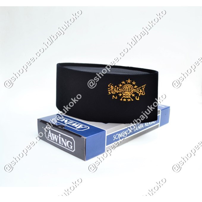 Kopiah Awing Full AC Songkok Nasional Logo NU Awing Asli