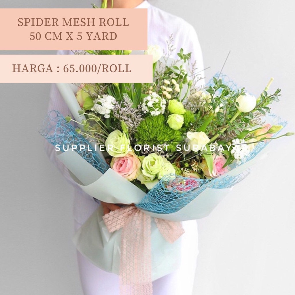 Flower Wrapping Paper Jaring Spider Korea / Polynet Spider Mesh Roll