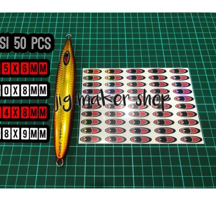

06C sticker mata ikan 2D hologram, SFC, isi 50 pcs➔• (Harga Termurah)