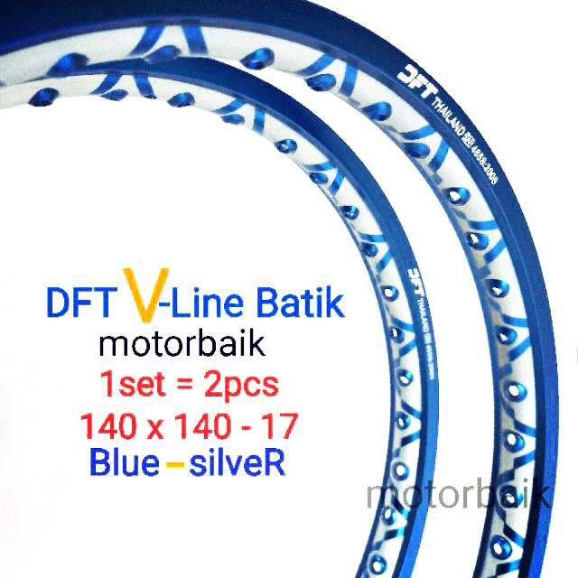 Velg DFT Vilen 1set = 2 buah size 140 + 140 ring 17 Pro Thailand VLine