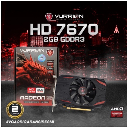 VURRION RADEON HD 7670 2GB DDR3 64 BIT - Garansi resmi 2 tahun