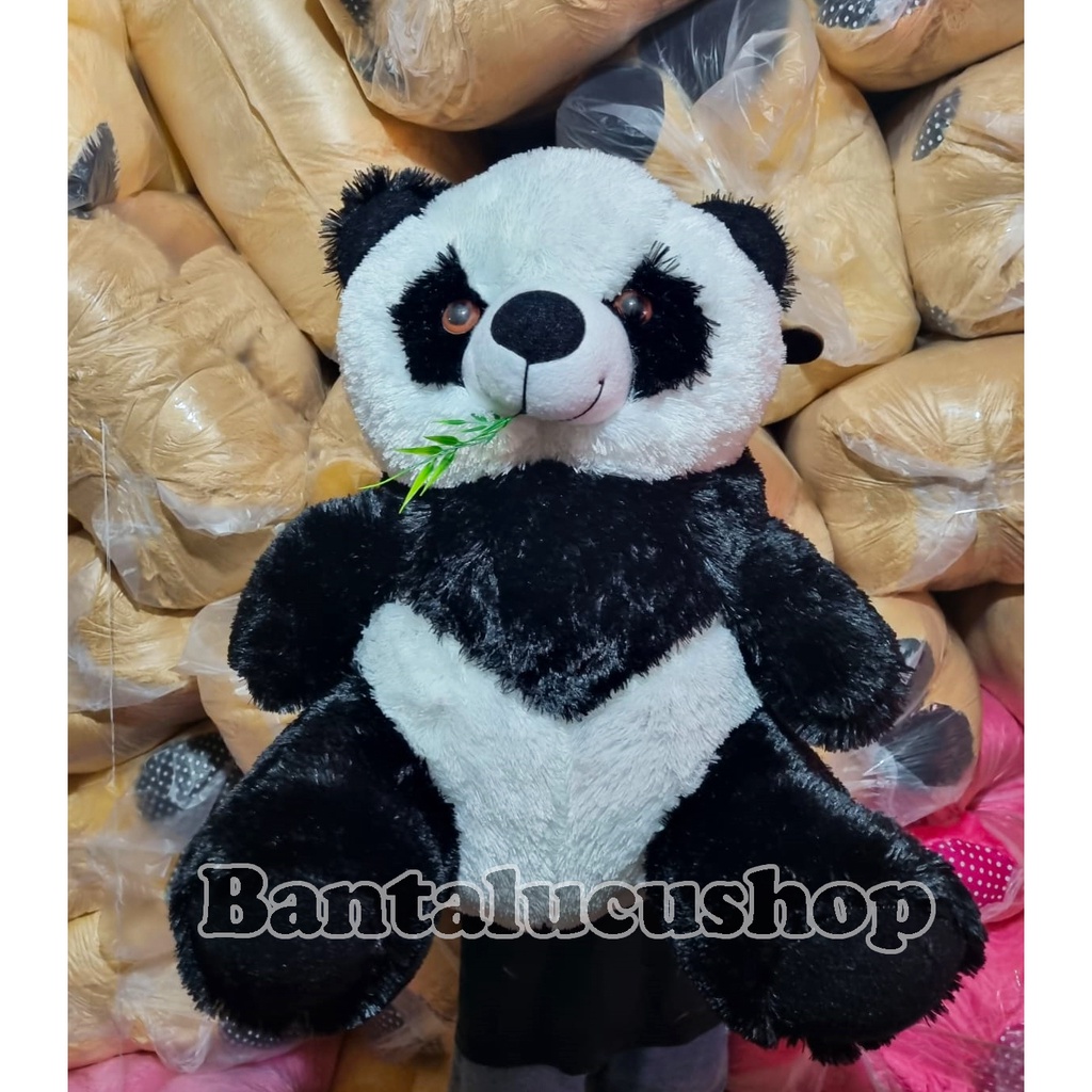 Boneka Panda Jumbo Duduk Beruang Bambu Lucu Ukuran Bigsize