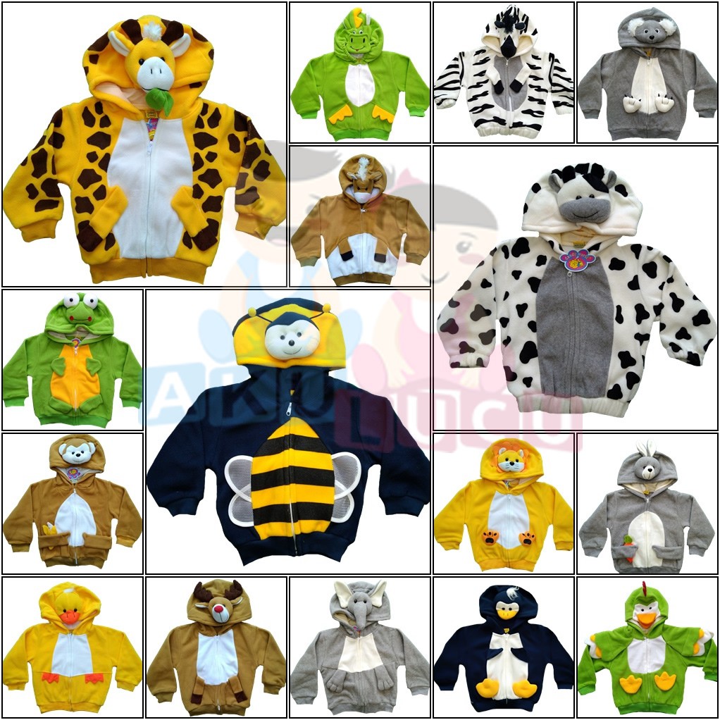 KA0011 AKULUCU JAKET BAYI KARAKTER HEWAN ANAK LAKI-LAKI PEREMPUAN ADEM HALUS TERBARU op