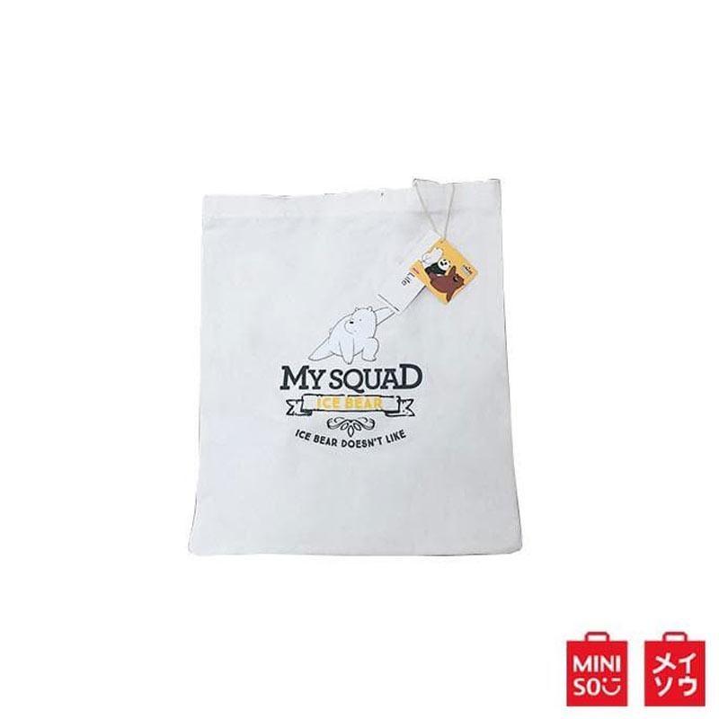 Miniso Stack Squad Tas Shoulder Bag Wanita Kanvas Branded