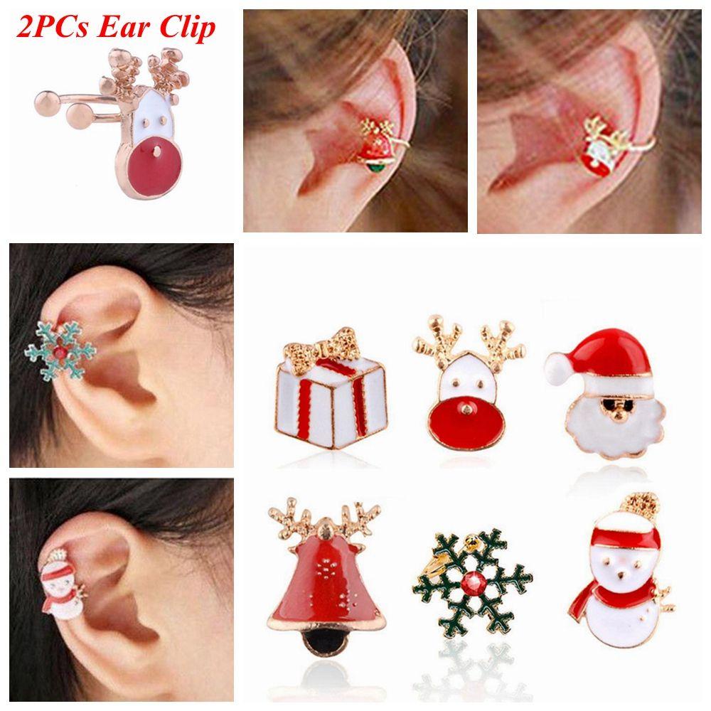 Preva 2PCs Cuff Earrings Aksesoris Pesta Fashion Tanpa Tindik