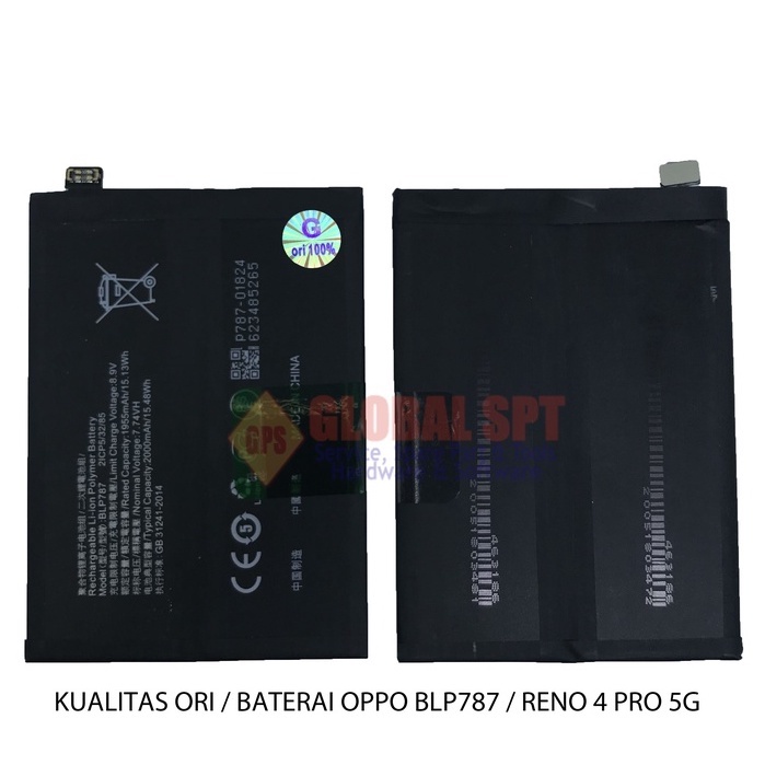 KUALITAS ORI / BATERAI OPPO BLP787 / BATRE RENO 4 PRO 5G / BATERE