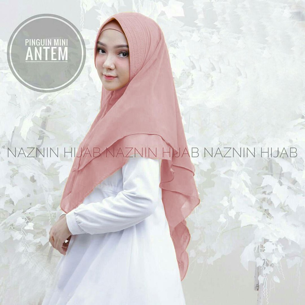 Pinguin mini antem series mint hijab instan syari / jilbab khimar  / hijab jumbo / jilbabers-2