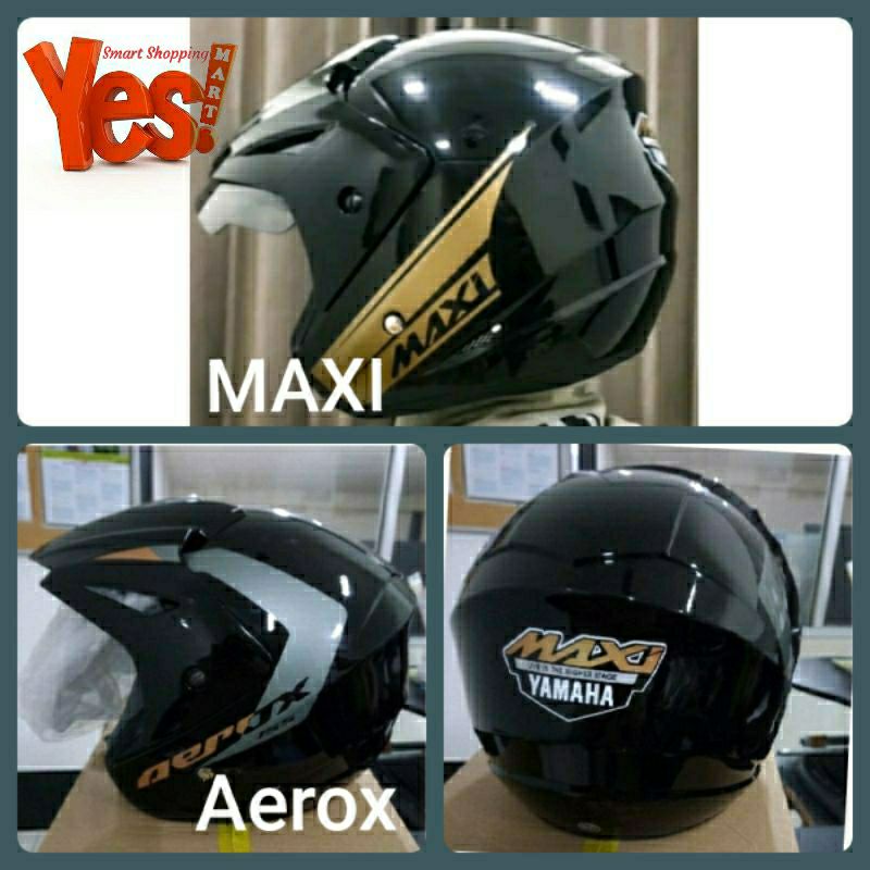 Jual Helm Half Face Motor Yamaha Nmax Maxi / Aerox SNI Indonesia|Shopee ...