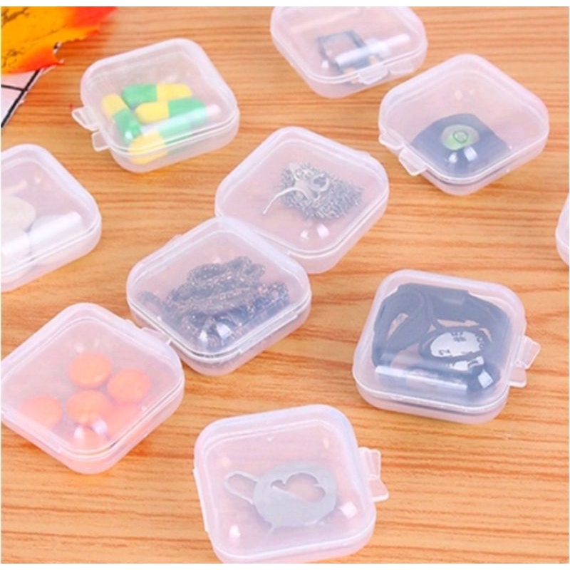 Q468 - Kotak Wadah Penyimpanan Mini Transparan /Kotak Tempat Obat Aksesoris Kecil Mini / Box Organiz