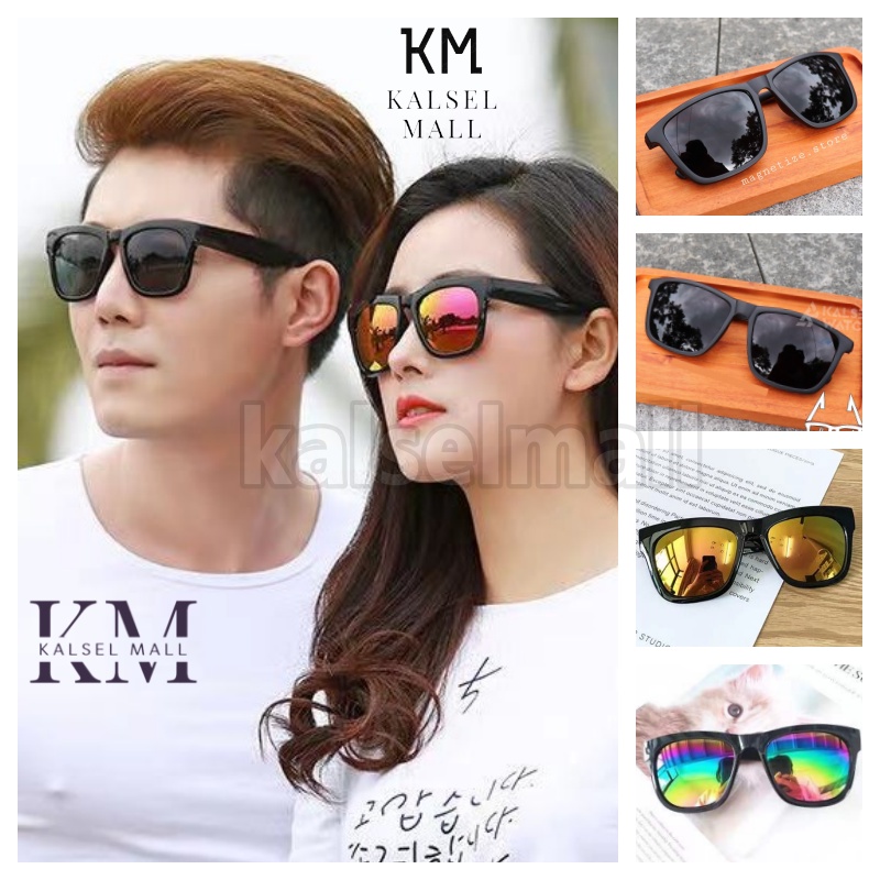 Kacamata Hitam Anti Silau Sinar Matahari Touring AUTO KEREN Wanita Pria Motor atau Mobil Kaca Mata Sunglasses Optik Antiradiasi Fashion Sunglases Eyewear KUV Frame Sun Glases KCH12