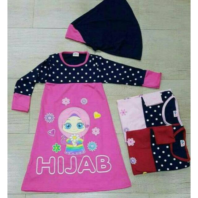 Gamis anak doraemon 2y 3y 4y