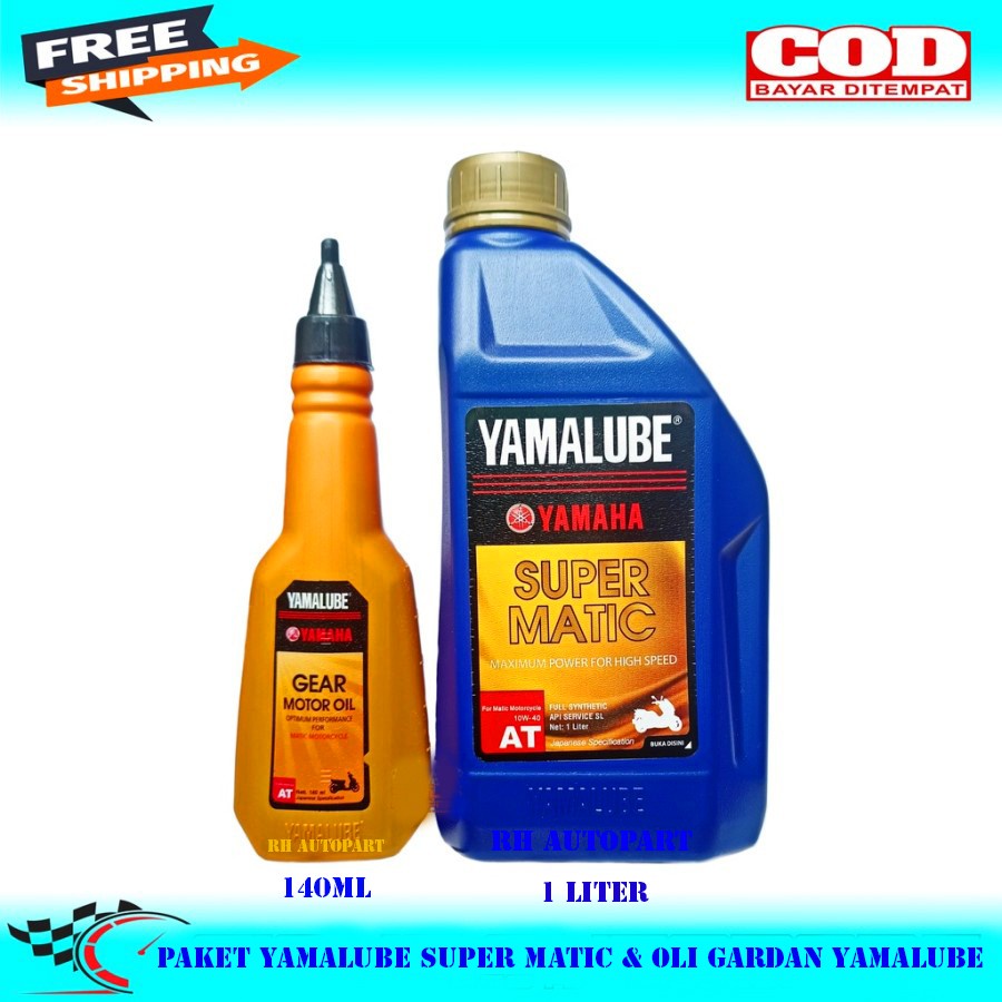 paket oli yamalube super matic 1L &amp; oli gardan yamalube 140ml paket oli yamalube super matic 1 liter dan oli gear yamalube 140ml paket oli nmax aerox lexi oli yamalube super matic 1L original