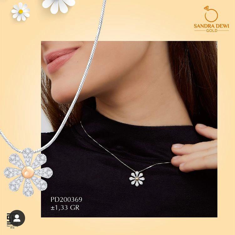 Liontin Sandra Dewi Gold Flower Daisy Collections PD200369