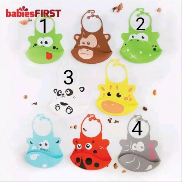 Babiesfirst Silicone Baby Bib / Celemek Bayi Silikon (Tersedia varian karakter)