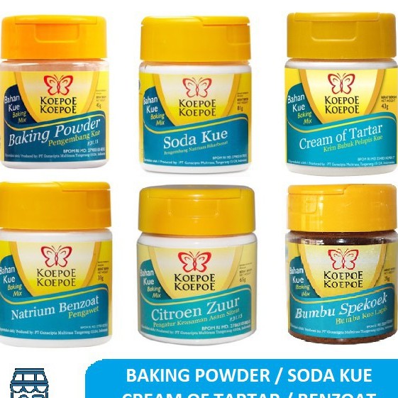 [HALAL] Koepoe-Koepoe Soda Kue / Baking Powder / Gist Korels / Spekoek Bumbu Bubuk