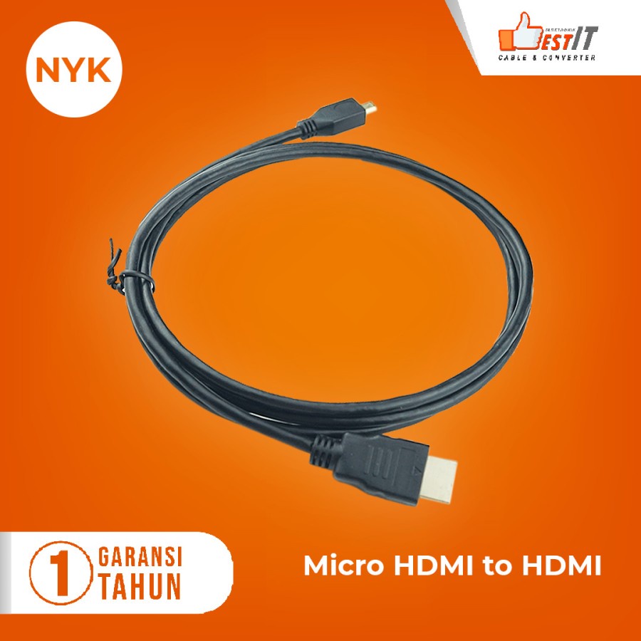 Kabel Micro HDMI to HDMI Panjang 1.5 Meter - Cabel Micro Hdmi To Hdmi 1.5 Meter