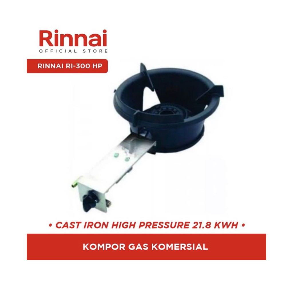 RINNAI Kompor Gas Komersial 1 Tungku RI-300 HP
