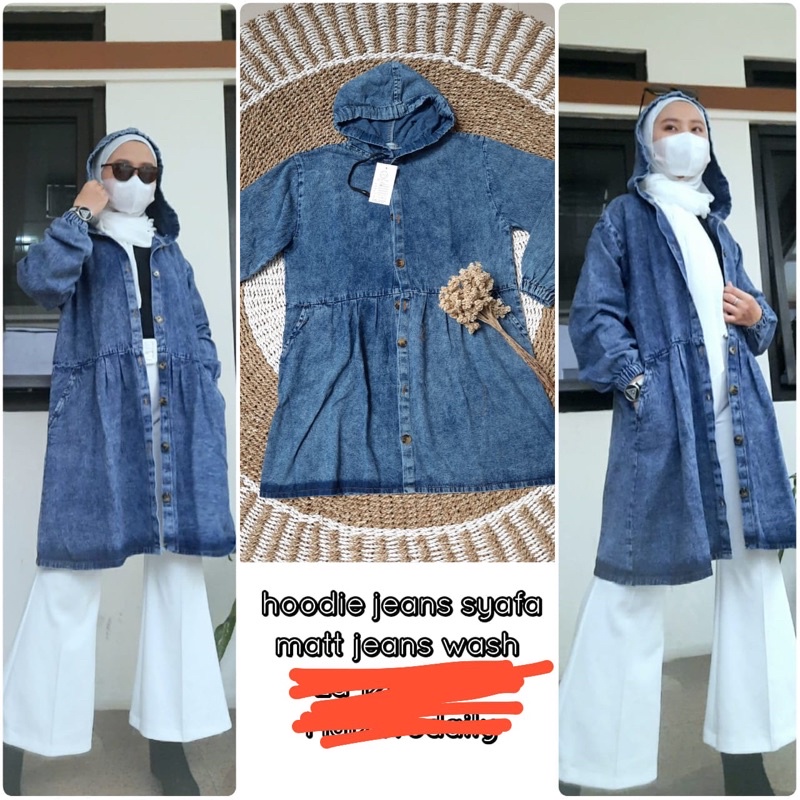 Outer Tunik Jeans Denim Busui Friendly
