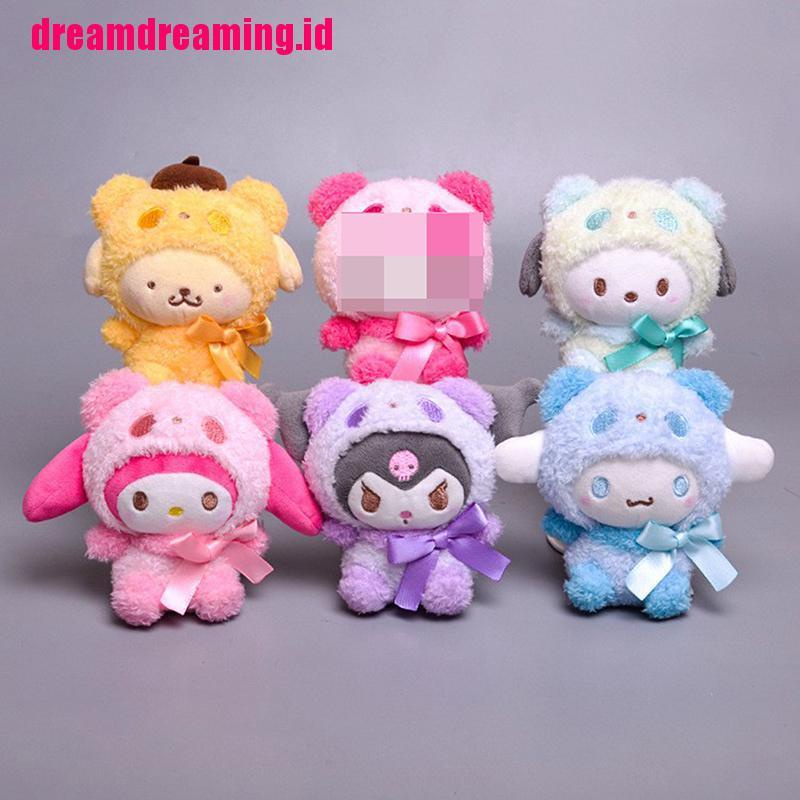 Mainan Boneka Plush My Melody Kuromi Cinnamoroll Kt Purin Dog Ukuran 12cm