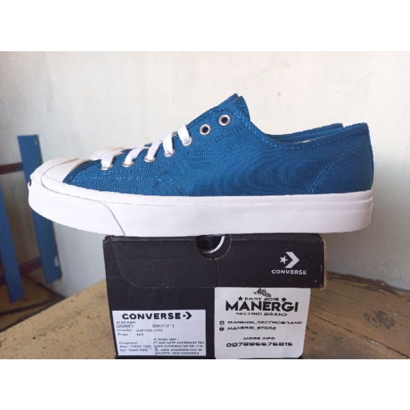Sepatu Converse Jack Purcell Seasonal Color Twill Cape Blue Original