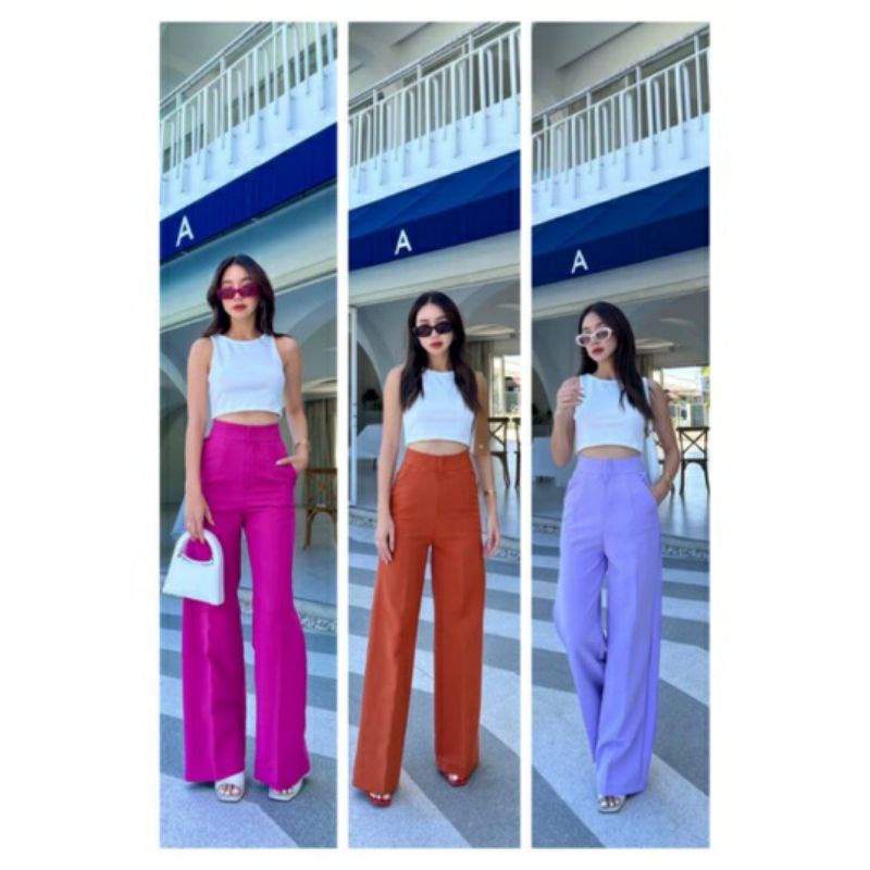 Ready Dolores Highwaist pants Promthong import bangkok