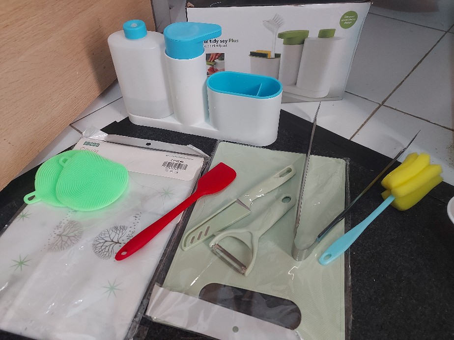 Pisau Set Talenan 3 In 1 Pengupas Kulit Buah Sayur Serbaguna Stainless