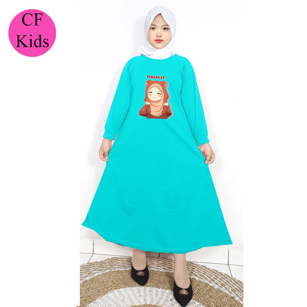 Gamis Anak Perempuan DTF Semangat CF Kids