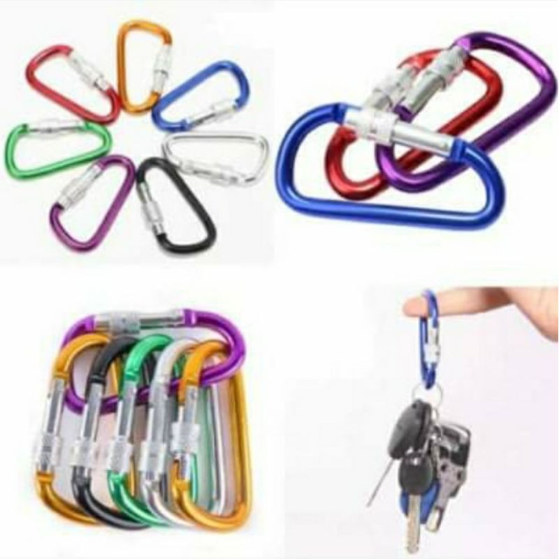 LIXADA Gantungan Carabiner Aluminium Quickdraw K12L Gantungan kunci carabiner 5 cm 6 cm 7 cm 8 cm