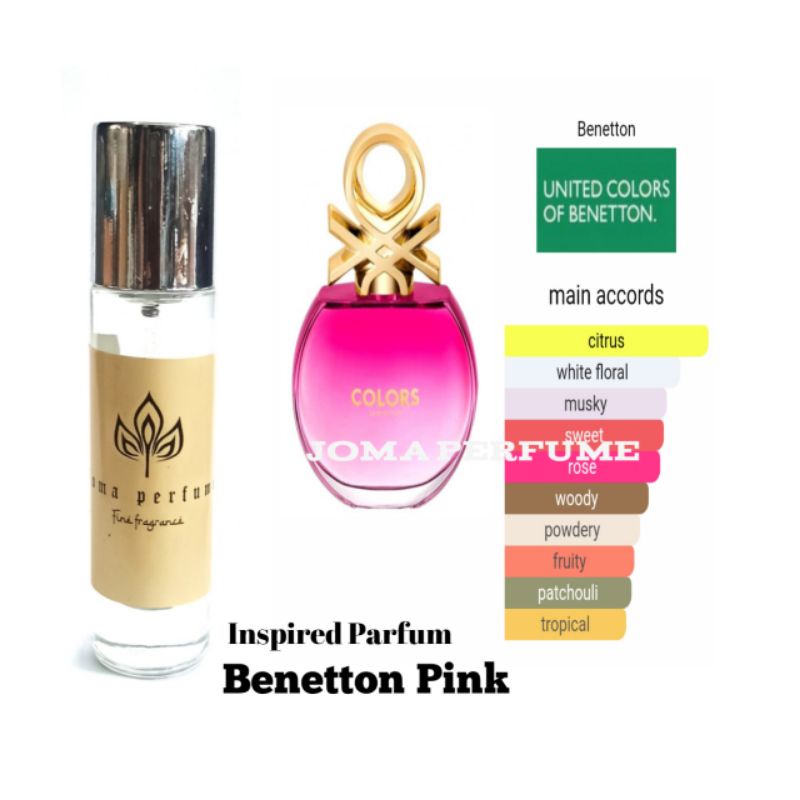 (BAYAR DITEMPAT/COD) BENETTON PINK PARFUM REFILL TERLARIS PRIA WANITA MINYAK WANGI AWET TAHAN LAMA