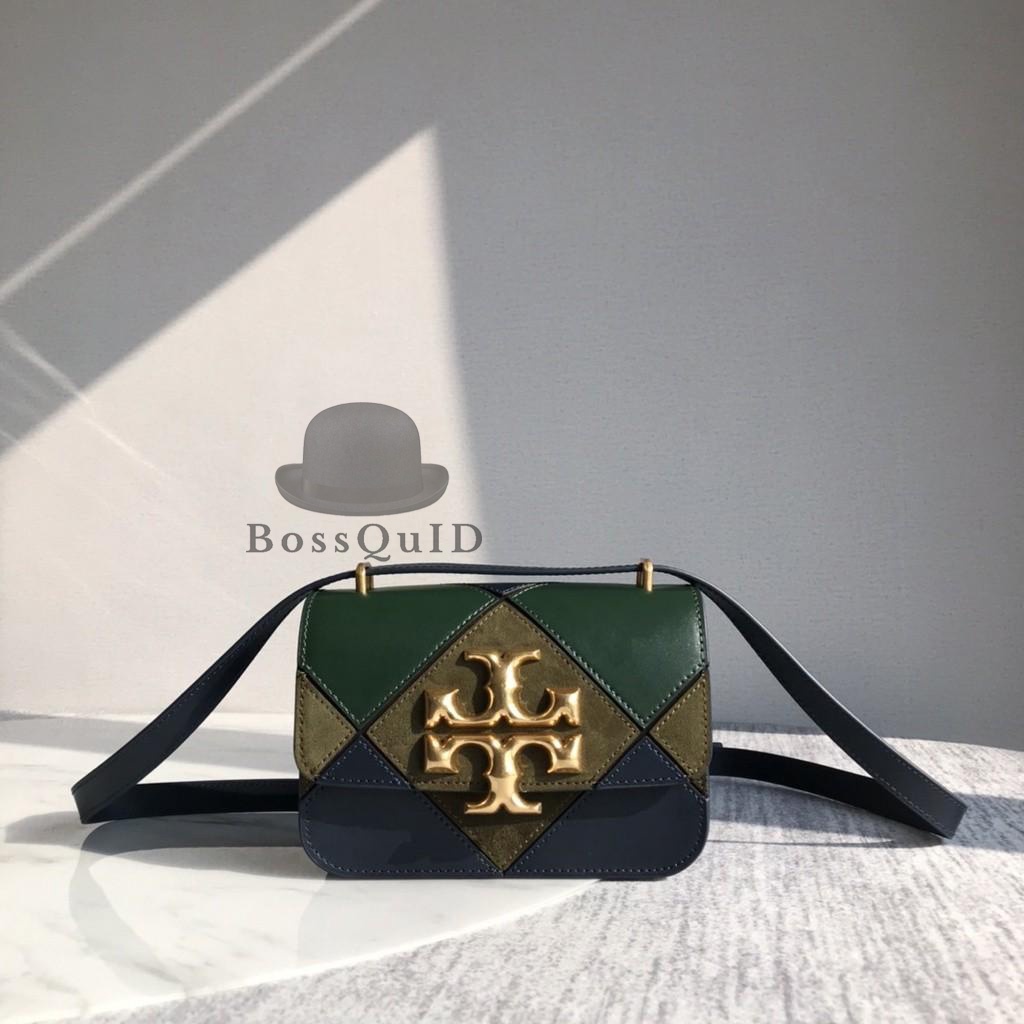 Tory Burch Eleanor Small Gold Brick Chain Shoulder Bag