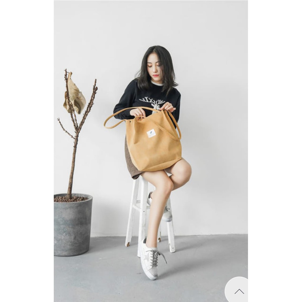 INDOMINI W056 Tas ToteBag Belanja Wanita Tote Bag Fashion Korea Import Murah