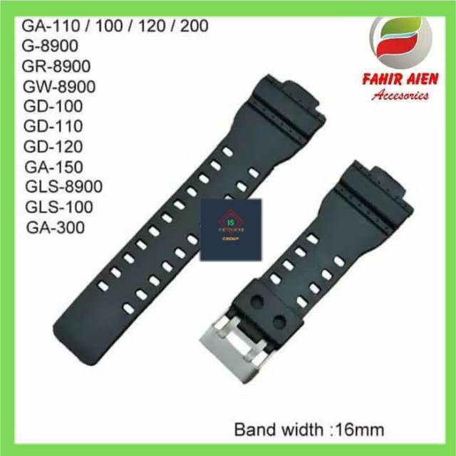 TALI JAM CASIO GSHOCK GDF-100 GDF100 GDF 100 RUBBER STRAP G-SHOCK GDF100 GDF-100 GDF 100