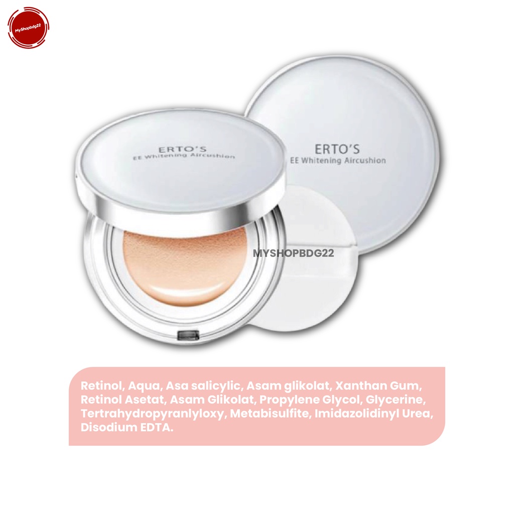 EE Whitening Cushion Alat Perlengkapan Make Up Wajah Pengganti Foundation &amp; Bedak 2in1 By Myshopbdg22