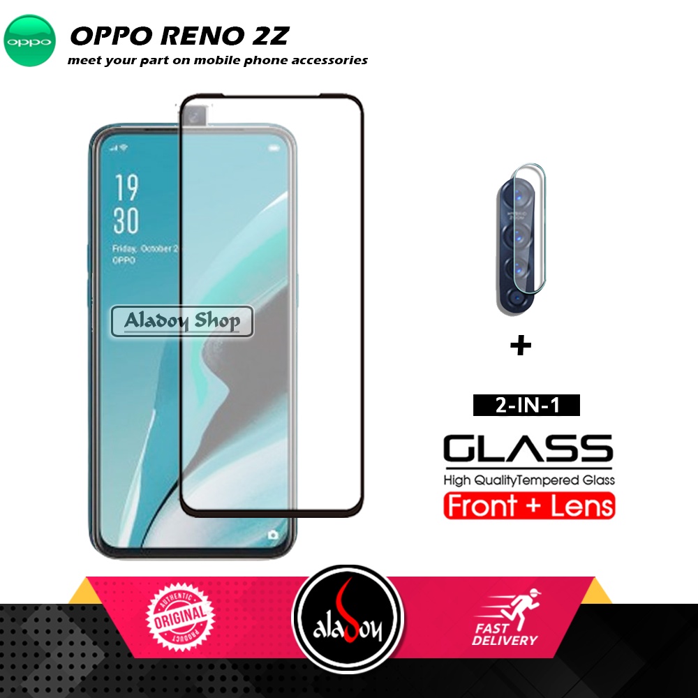 Tempered Glass Oppo Reno 2Z PAKET 2 IN 1 Tempered Glass Layar dan Tempered Glass Camera