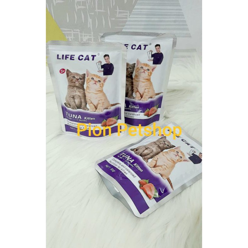 Makanan Basah Kucing LIFE CAT KITTEN kemasan POUCH 85 gr