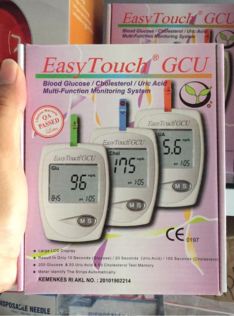 Easy Touch GCU 3 In 1/Easytouch GCU/Alat Cek Gula / Alat Cek Adam Urat /Alat Cek Cholestrol