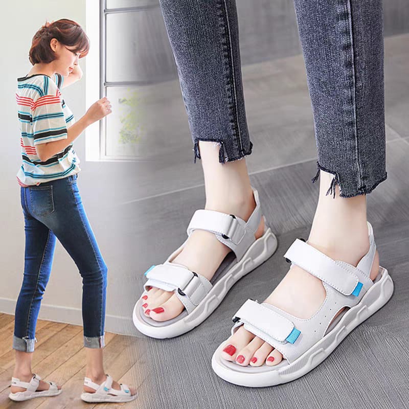 COD POS 0088 Sepatu Sandal Wanita / Sandal Tali Santai Wanita Sandal Casual Wanita  Korea Import