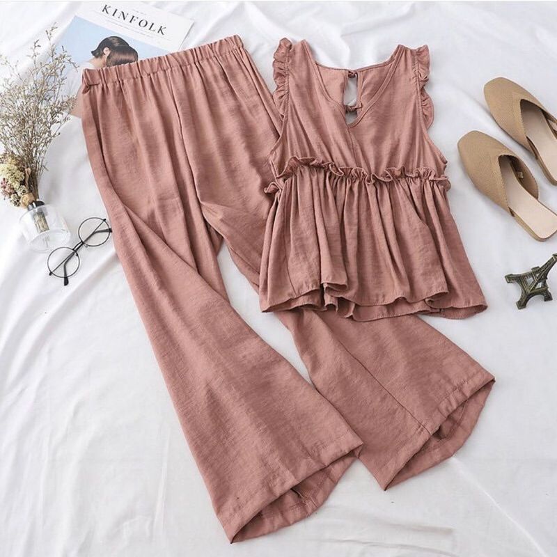 Labiba Nindy One Set' BAJU SETELAN WANITA' BLOUSE + CELANA' PAKAIAN WANITA