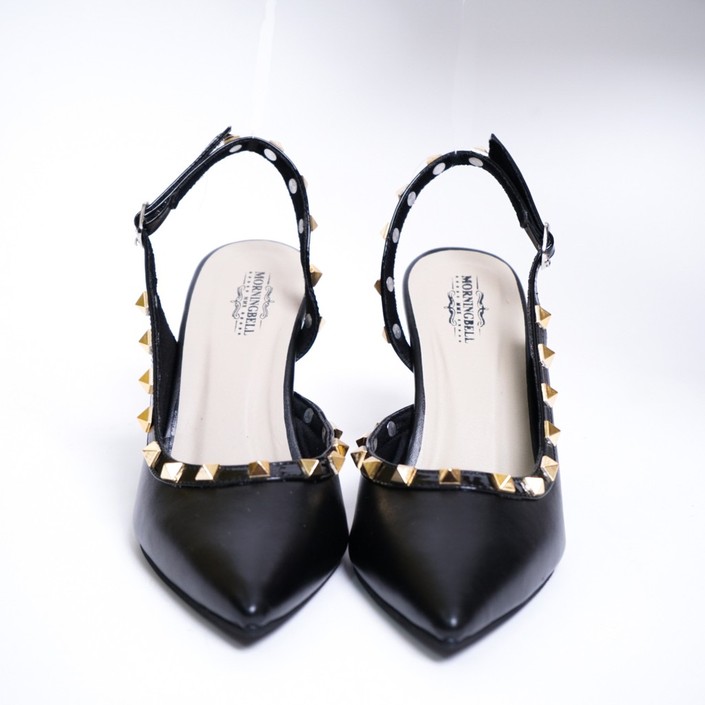 Morningbell best quality ladies heels stude pump tali belakang MB- 06