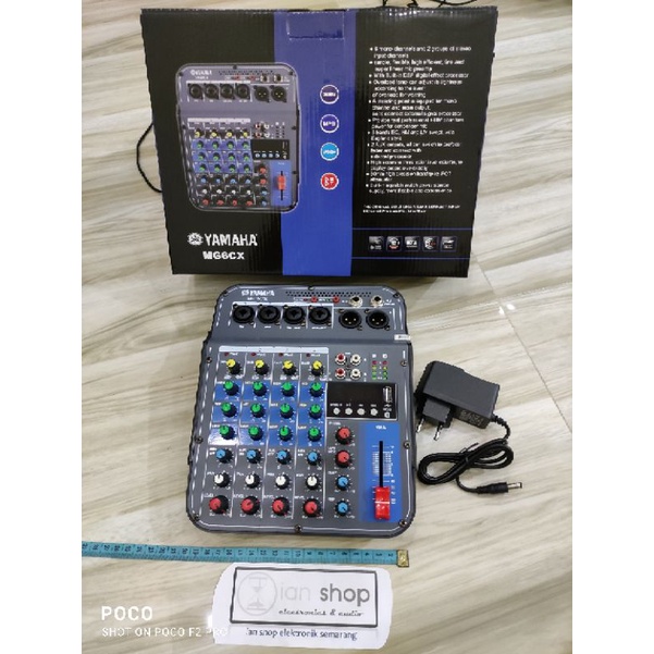 Mixer Audio Yamaha MG6CX MG6 CX 6 MG 6 CX 6 Chanel Combo XLR Line in USB Bluetooth Soundcard Efek Ec