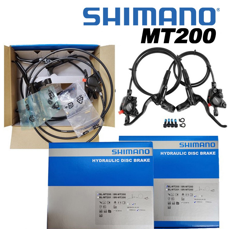 Shimano MT200 Rem Cakram Set Hidrolik Hydraulic Disc Brake Original Sepeda MTB Lipat Minion Federal