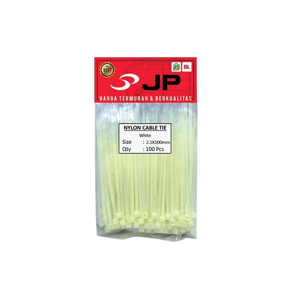 KABEL TIES 2.5 x 100 MM PUTIH - PENGIKAT KABEL TIS - CABLE TIE 100 PCS