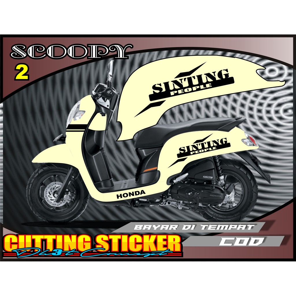 Sticker Striping Scoopy Simple Sinting All Scoopy