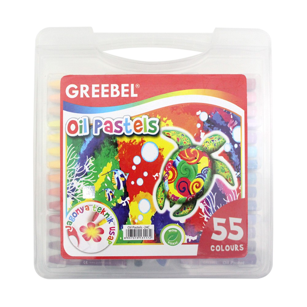 KRAYON ARTIST TRANSPARANT ISI 55 WARNA GREEBEL OIL PASTELS PP CRAYON GRIBEL ART - OFF-45