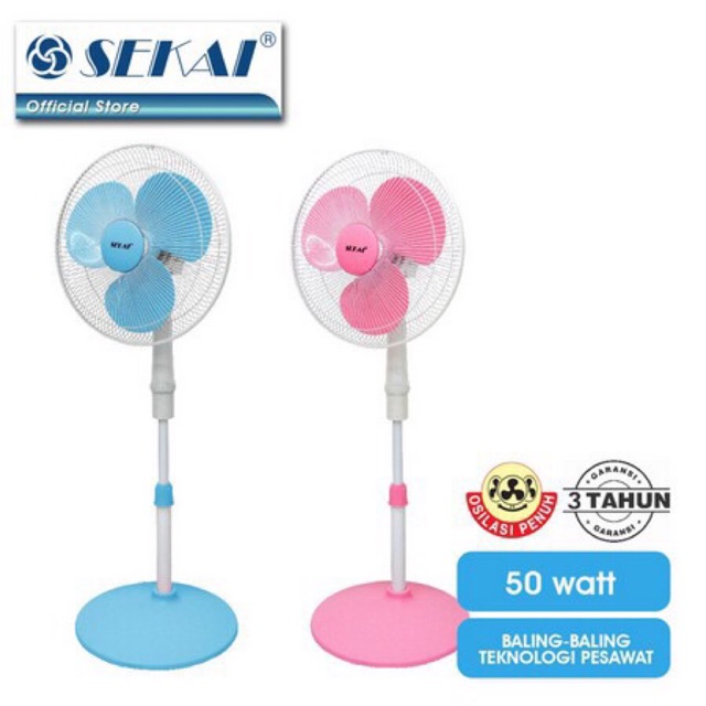 Kipas Angin Tumpu Berdiri 16 inch Stand Fan SFN 1609 / 1610 Sekai