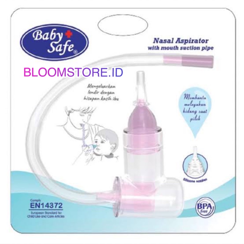 BABY SAFE Nasal Nose Selang Aspirator NAS02 NAS01 Alat Sedot Sedotan Penyedot Lendir Ingus Pembersih Hidung Bayi Pilek Mempet Mempat Kesumbat Babysafe Mouth Suction Pipe