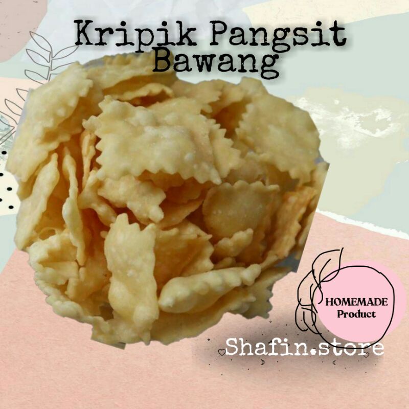 

Kripik pangsit bawang krupuk pangsit cemilan 500gram