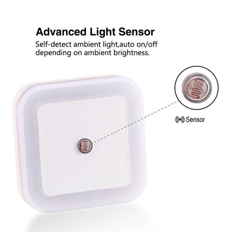 Lampu Sensor Led Light Sensor Lampu Malam Lampu Tidur Led Bentuk Kotak Lampu Hiasan
