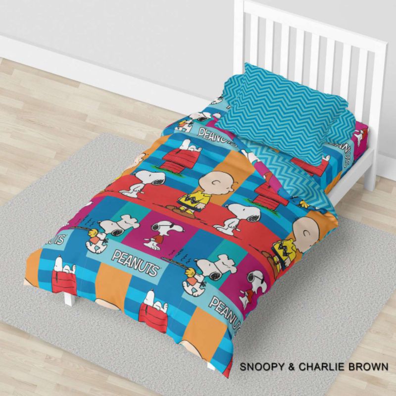 Sprei California 120x200 Single Snoopy & Charlie brown